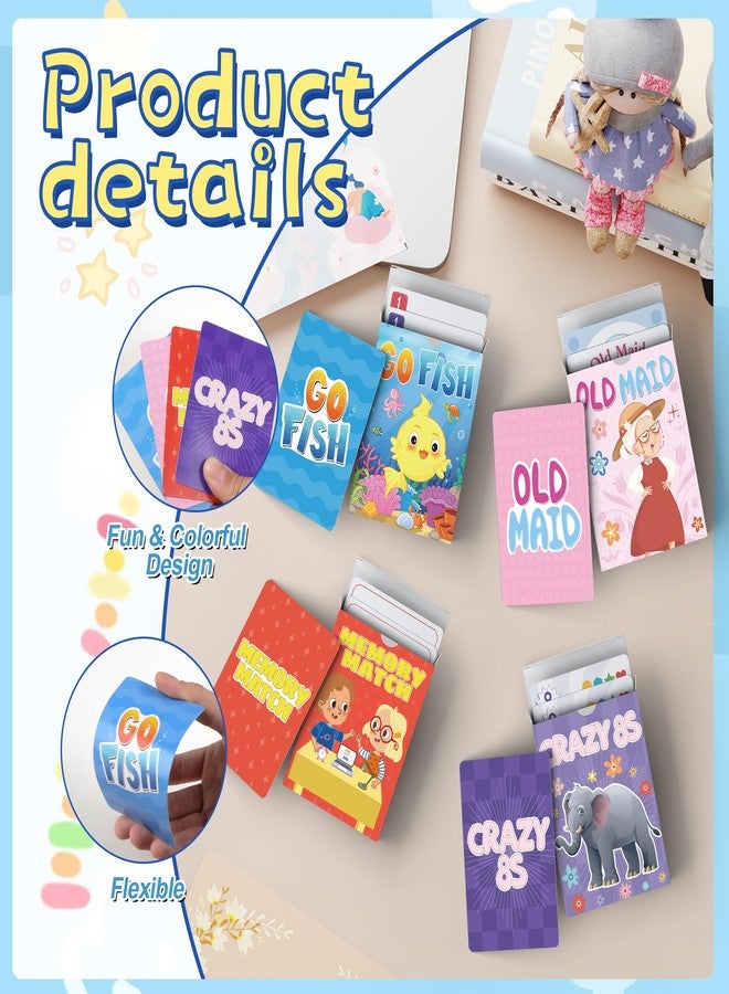 Timenued Kids Card Games, Go Fish, Old Maid, Memory Match and Crazy 8s, Go Fish Card Game for Kids 4-8, Fun Toddler Card Games for Family Game Night Party Games, Easter Basket Stocking Stuffers Birthday Gifts - Image 3
